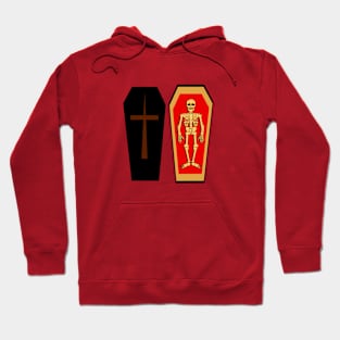 Halloween farce: skeleton in coffin Hoodie